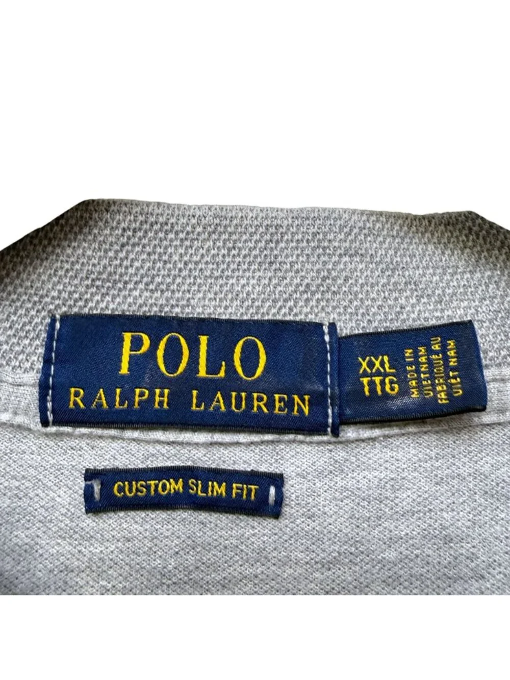 POLO Ralph Lauren Mens XXL Gray Polo Shirt Cotton 67 Graphic Pony Logo